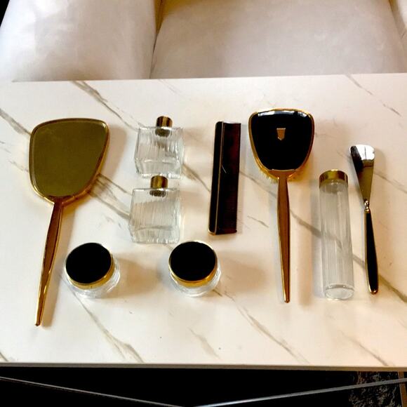 Glamorous Vintage Art Deco 10 Piece Vanity Set. 0S - Picture 3 of 8